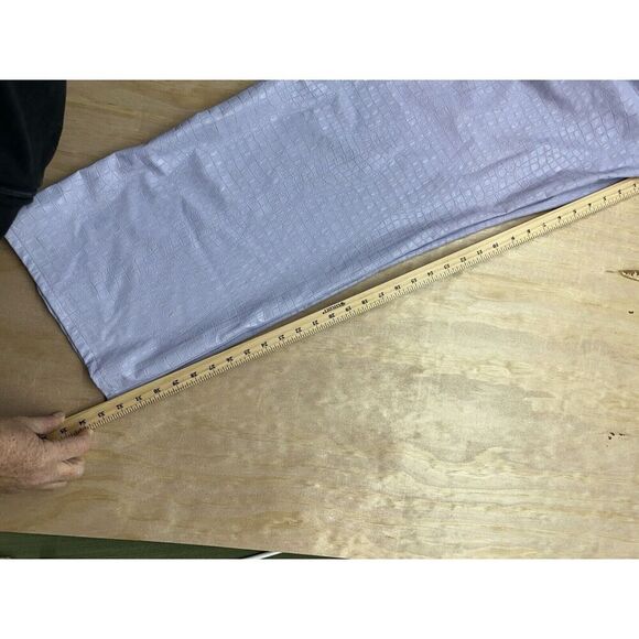 Naked Wardrobe Women's 2X Lavender Faux Leather Croc Straight Leg Pants Wide Leg - Picture 7 of 7